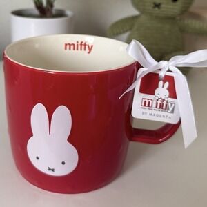 Miffy by Magenta Ceramic Mug Red & White 18 oz. Valentine Hearts NEW W/ TAGS
